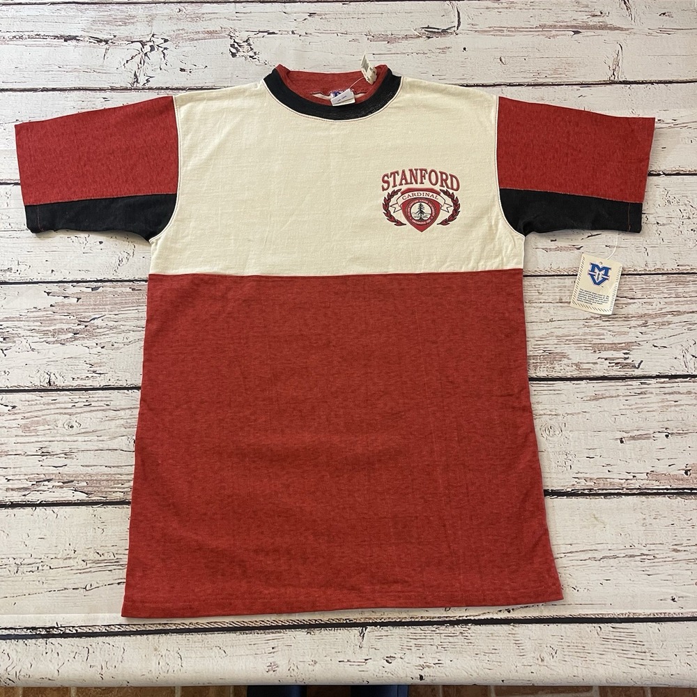 Vintage MV Sports Stanford Cardinals College Football T Shirt Size‎ Large Men's